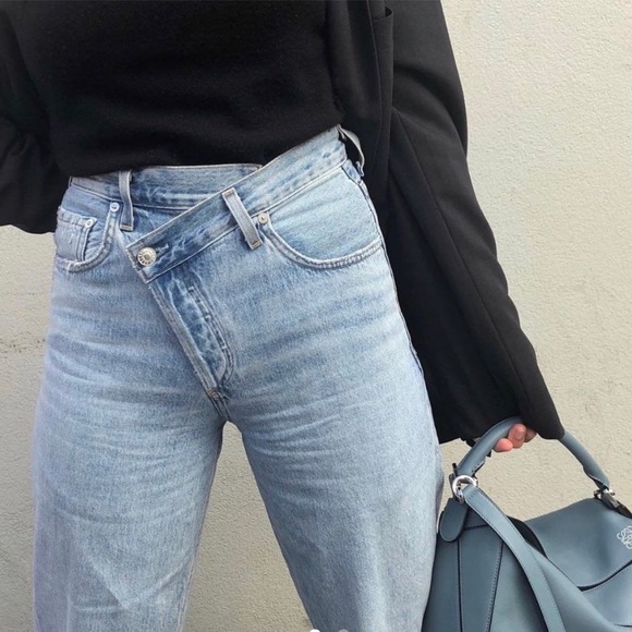 Nwot Agolde Criss Cross Straight Jeans 